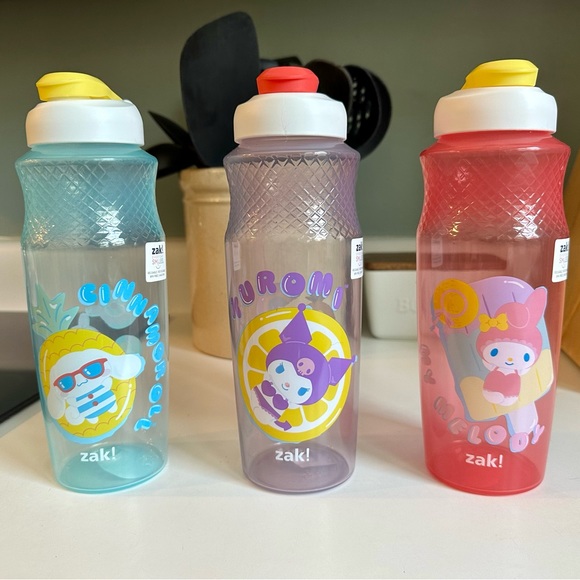 Sanrio Dining Hello Kitty And Friends Zak Water Bottle Bundle Of 3